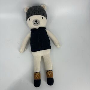 Cuddle and Kind 20" Hudson the Polar Bear Plush Hand Knit Doll Made In Peru
